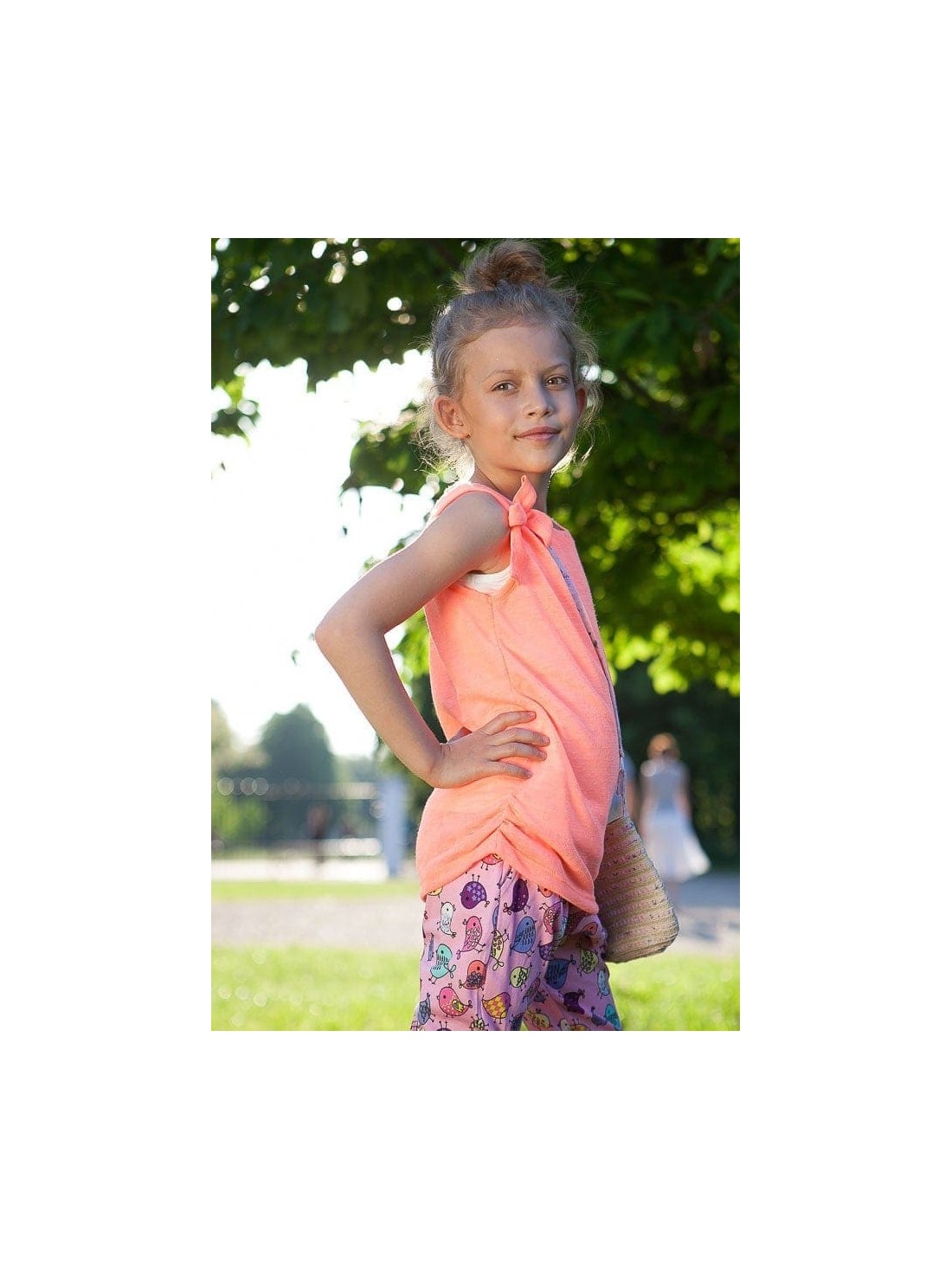 Neon orange girls\' blouse DZ6021 - Online store - Boutique